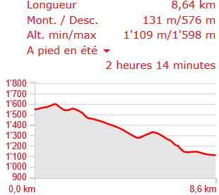 Chasseral - les Pontins profil
